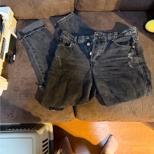 Casual Charcoal Boyfriend Jeans